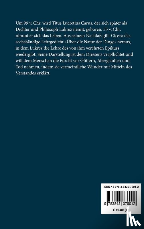 Lukrez - UEber die Natur der Dinge