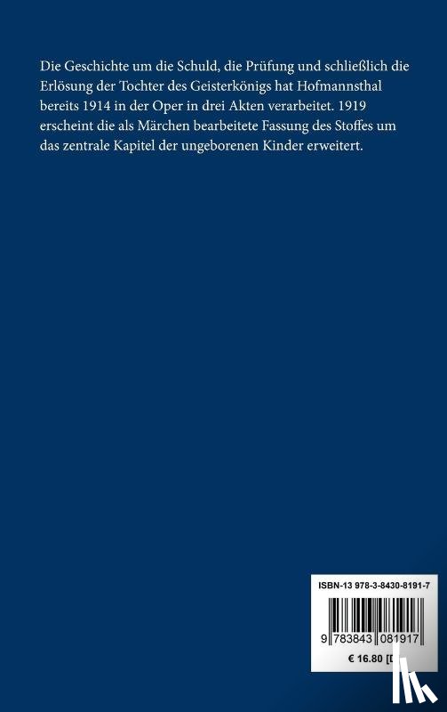 Hofmannsthal, Hugo Von - Die Frau ohne Schatten