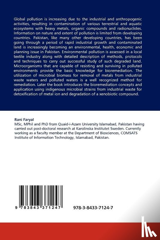 Faryal, Rani - Bioremediation of Heavy Metal Ions and Organic Pollutants by Microbes