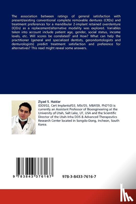 Haidar, Ziyad S - Complete Removable Dentures (Crds) vs. Implant Overdentures (Iods)