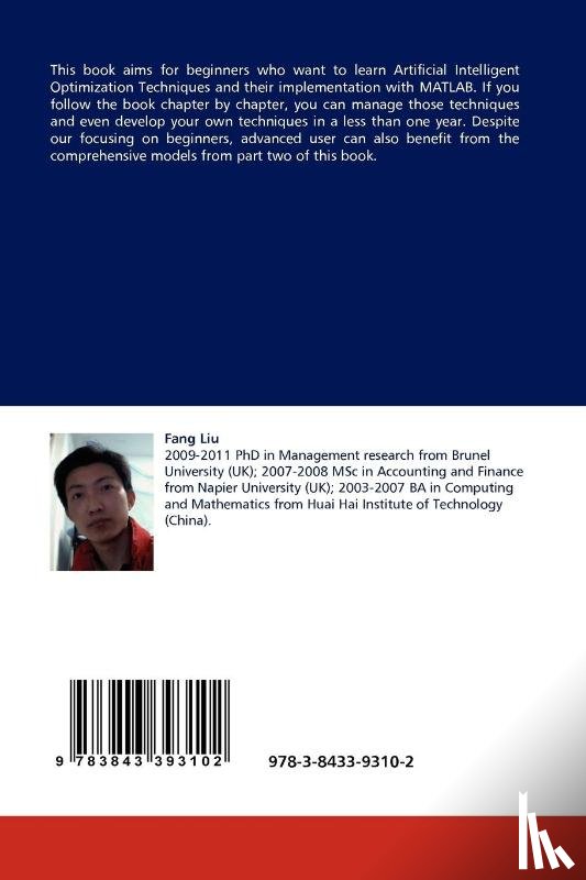 Liu, Fang (Centre for Addiction and Mental Health Canada) - Implement Artificial Intelligent Optimization Techniques with MATLAB