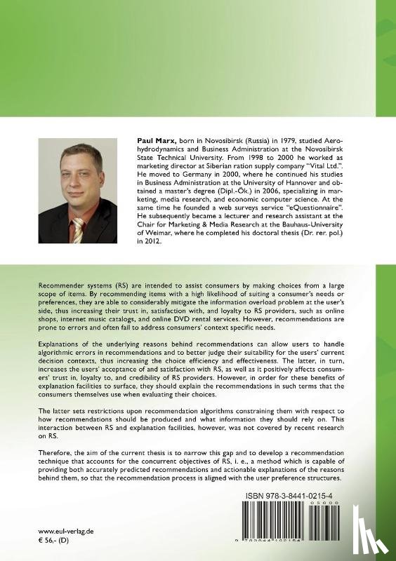 Marx, Paul - Providing Actionable Recommendations