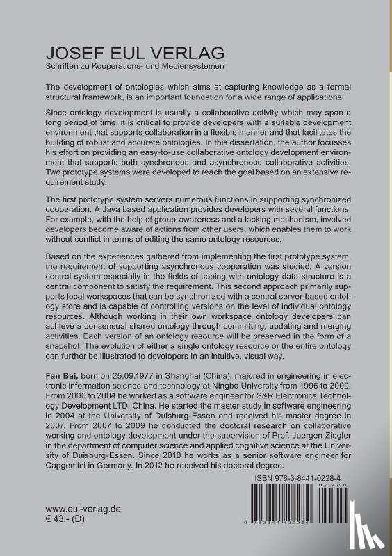 Bai, Fan - Collaboration Support for the Distributed Development of Ontologies