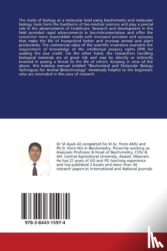 Ali M Ayub - Biochemical and Molecular Biology Techniques for Animal Biotechnology