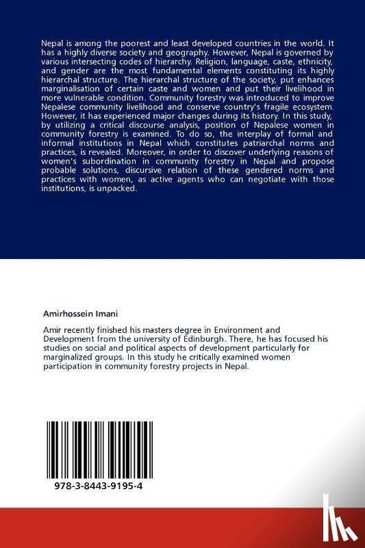 Imani Amirhossein - Women's Conditions in Community Forestry in Nepal