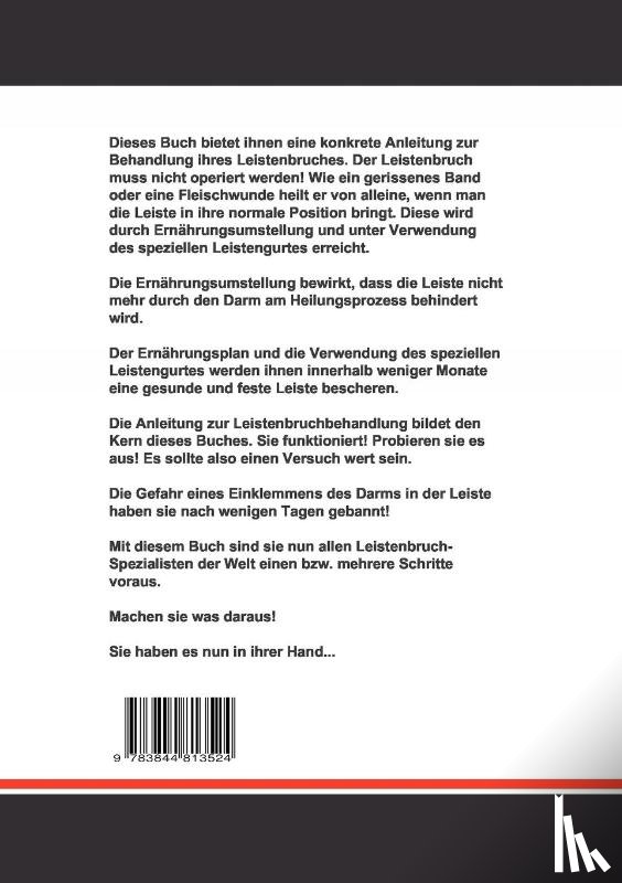 Bachmeyer, Carsten - Wie werde ich meinen Leistenbruch wieder los? Ohne Operation!