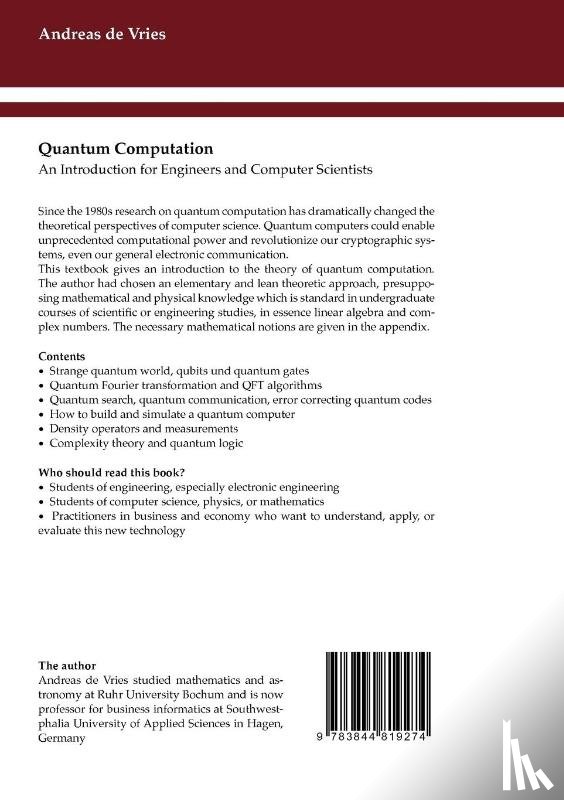Vries, Andreas De - Quantum Computation