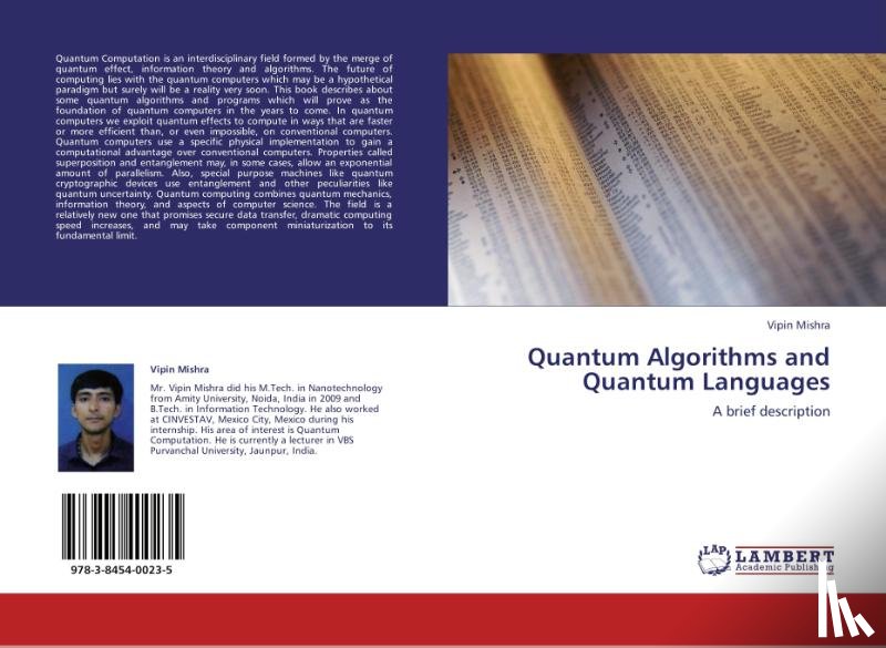 Mishra, Vipin - Quantum Algorithms and Quantum Languages