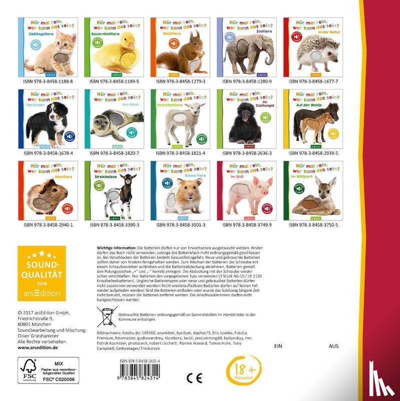  - Hör mal rein, wer kann das sein? Wilde Tiere