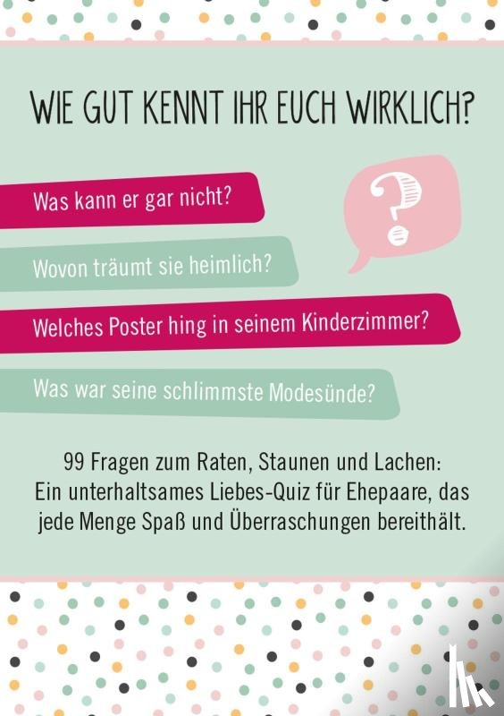  - 99 Fragen für Ehepaare