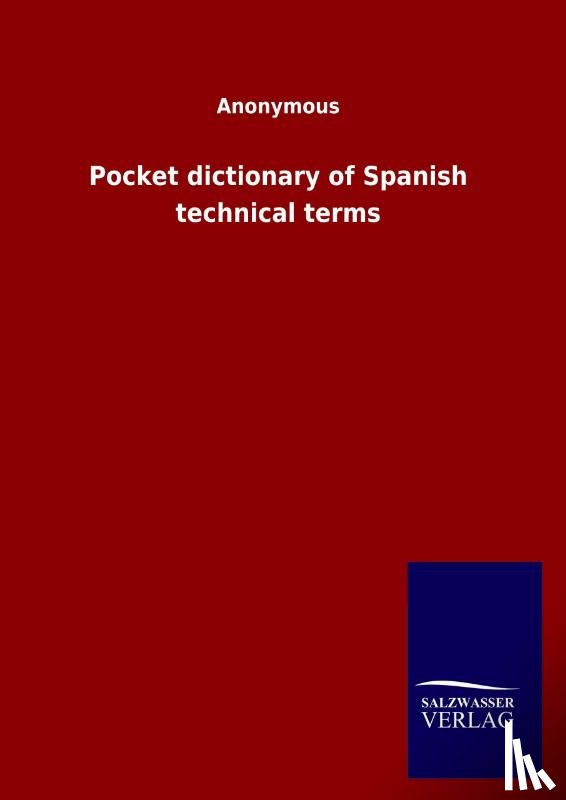 Anonymous - Pocket dictionary of Spanish technical terms