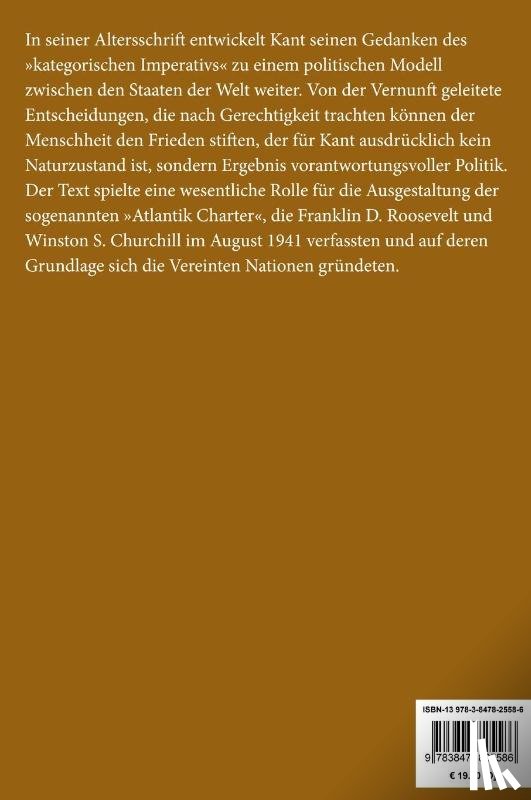 Kant, Immanuel - Zum ewigen Frieden (Großdruck)
