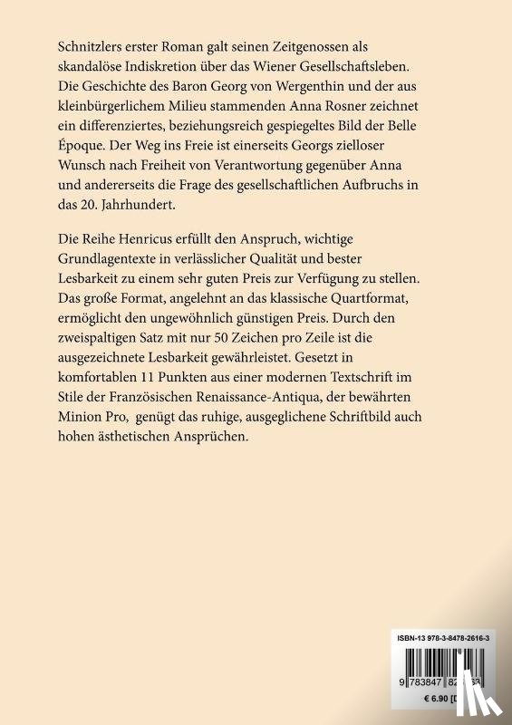 Schnitzler, Arthur - Der Weg ins Freie