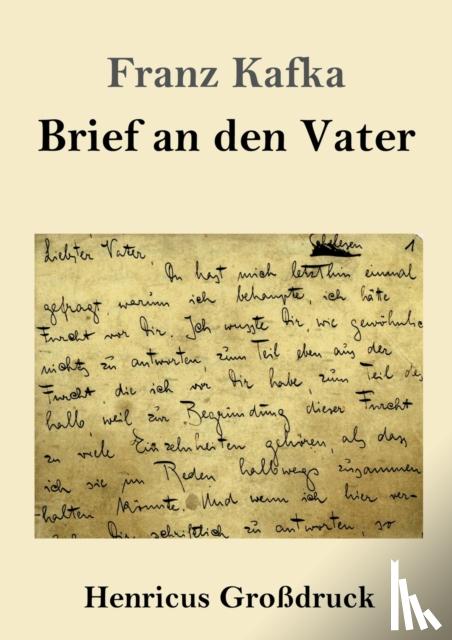 Kafka, Franz - Brief an den Vater (Gro?druck)