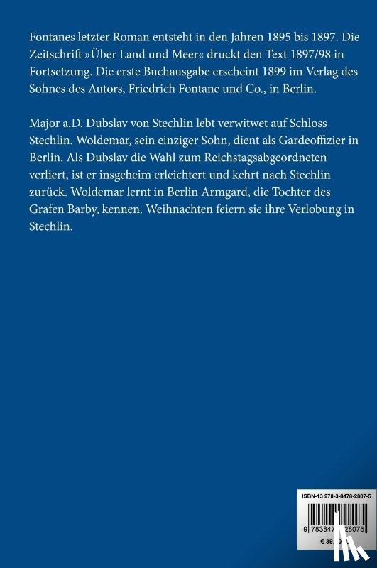 Fontane, Theodor - Der Stechlin (Grossdruck)