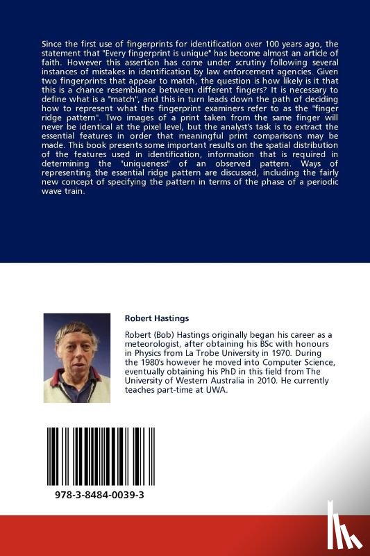 Hastings, Robert - Statistical Properties of Fingerprint Patterns