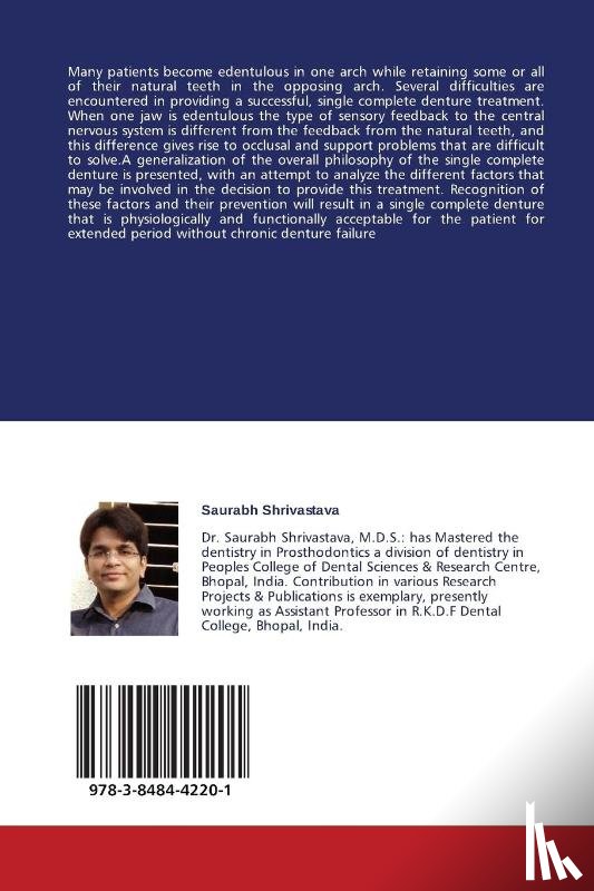 Shrivastava Saurabh, Agrawal Surendra - Single Complete Denture