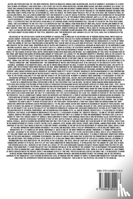 E, Elio - Analysis of Drip Irrigation for a Corn-Based Growing food System