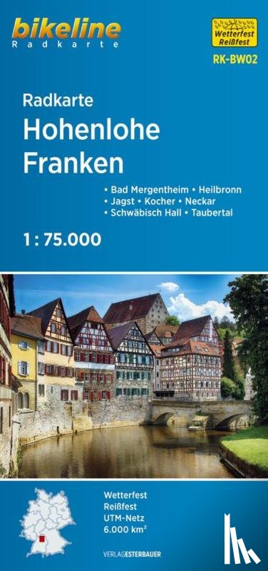  - Bikeline Radkarte Deutschland Hohenlohe - Franken 1 : 75 000
