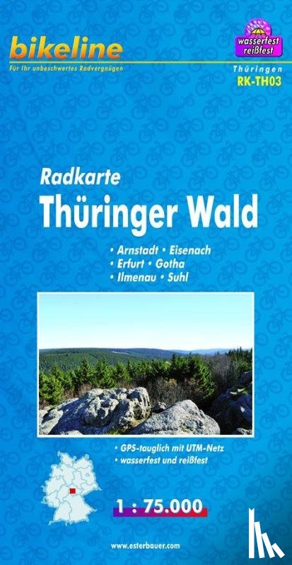  - Bikeline Radkarte Deutschland Thüringer Wald 1 : 75 000
