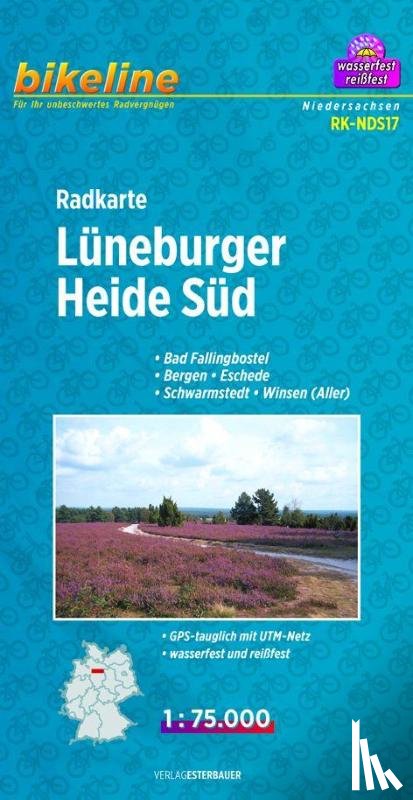  - Bikeline Fahrradkarte Deutschland Lüneburger Heide Süd 1:75.000