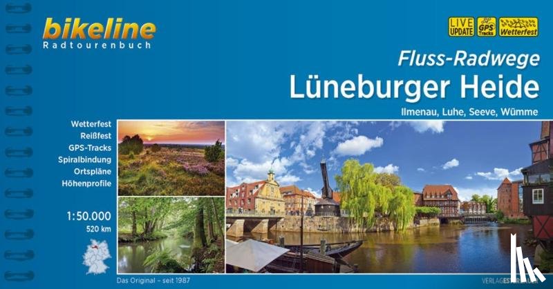  - Flussradwege Lüneburger Heide. Ilmenau, Luhe, Seeve, Wümme, 1:50.000, 520 km
