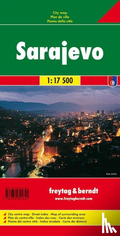Freytag-Berndt - Sarajevo, City Plan 1:17.500