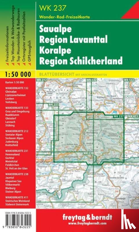  - Saualpe - Lavanttal - Koralpe - Region Schilcherheimat 1 : 50 000. WK 237