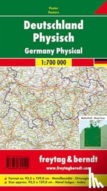  - Germany Map Provided with Metal Ledges/Tube 1:700 000