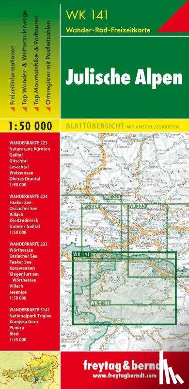  - Julian Alps Hiking + Leisure Map 1:50 000