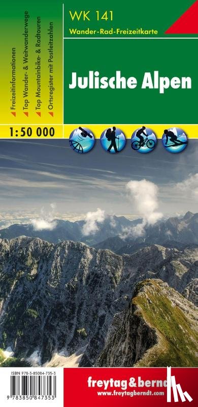  - Julian Alps Hiking + Leisure Map 1:50 000