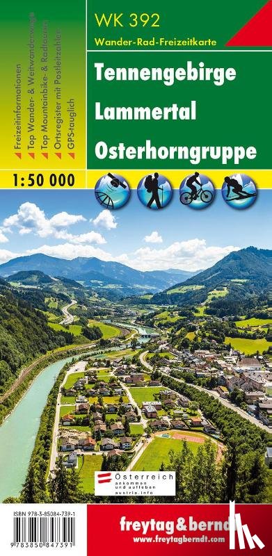  - Tennengebirge, Lammertal, Gosaukamm 1 : 50 000. WK 392
