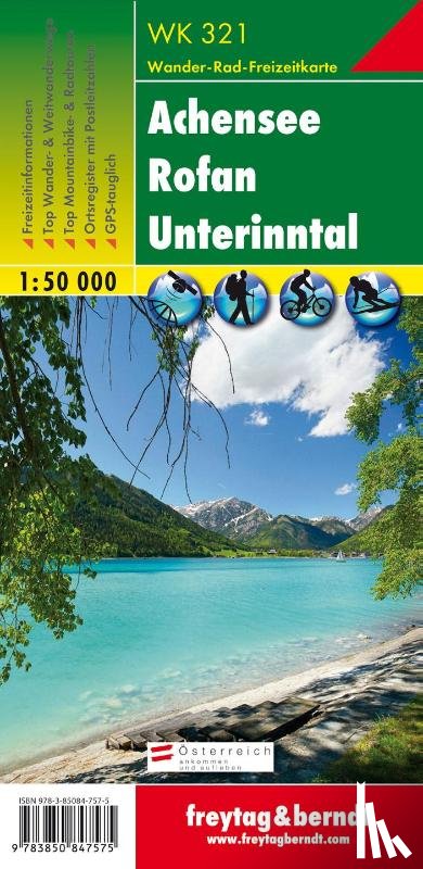  - Achensee, Rofan, Unterinntal 1 : 50 000