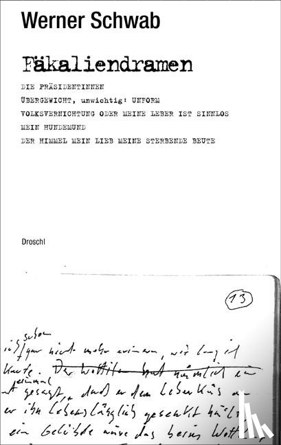 Schwab, Werner - Fäkaliendramen