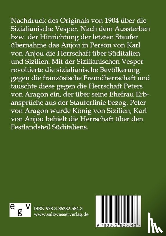 Cartellieri, Professor Otto - Peter von Aragon und die sizilianische Vesper