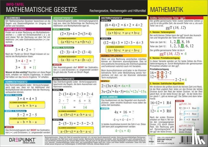 Schulze, Michael - Mathematische Gesetze. Info-Tafel