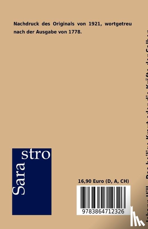 Hill, Johann - Das heilige Kraut oder die Krafte der Salben