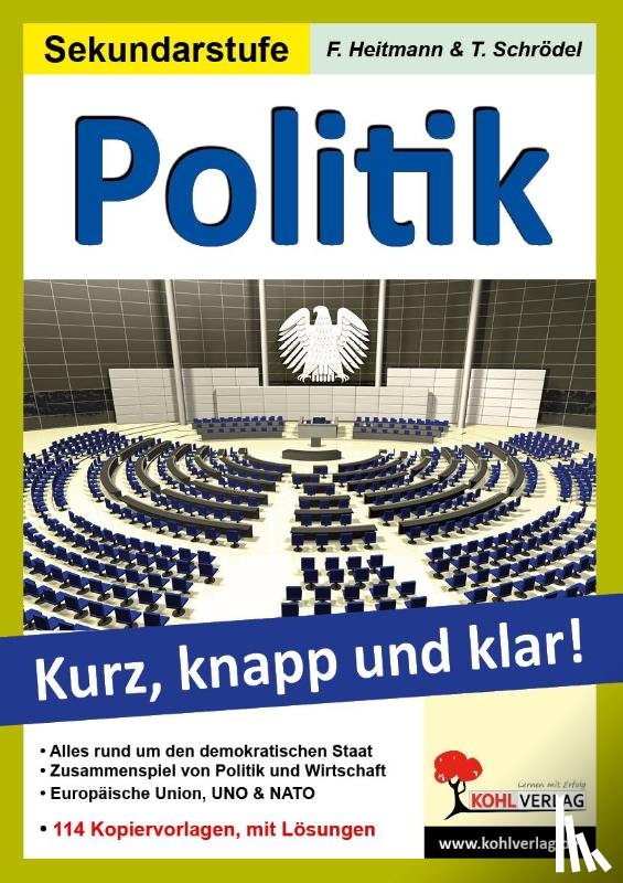 Heitmann, Friedhelm, Schrödel, Tim - Politik - Grundwissen kurz, knapp und klar!