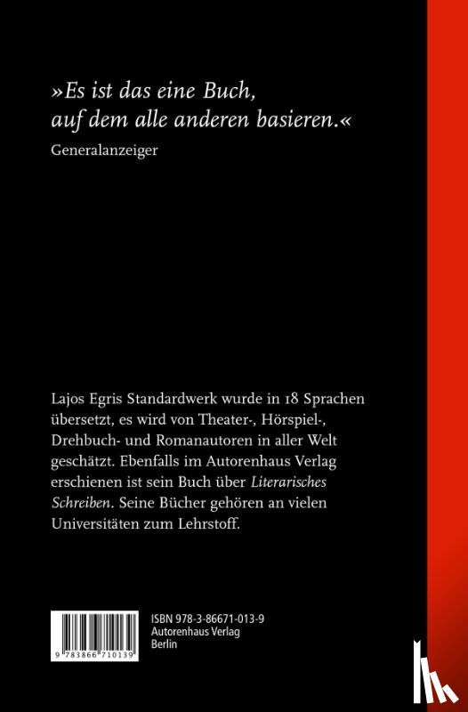 Egri, Lajos - Dramatisches Schreiben