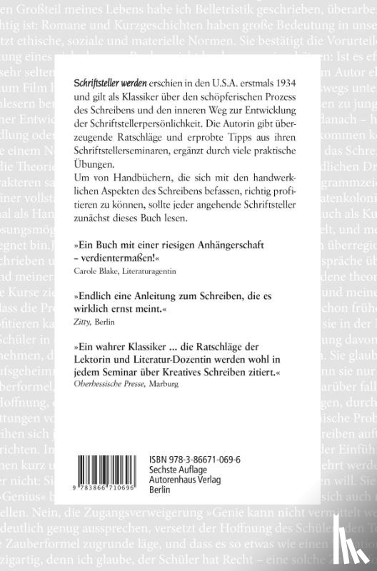 Brande, Dorothea - Schriftsteller werden