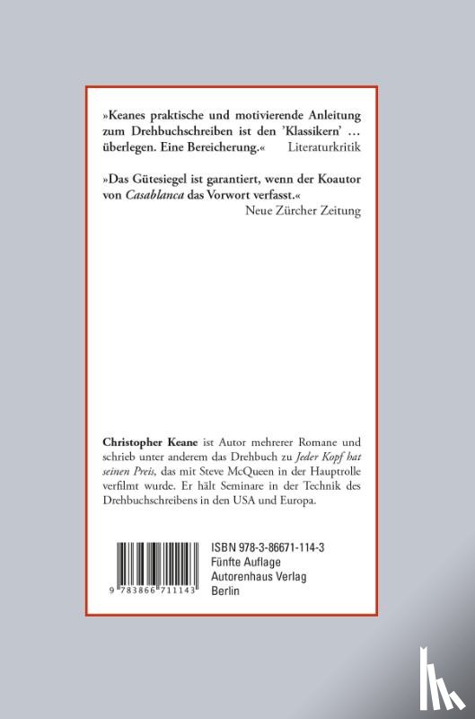 Keane, Christopher - Schritt für Schritt zum erfolgreichen Drehbuch