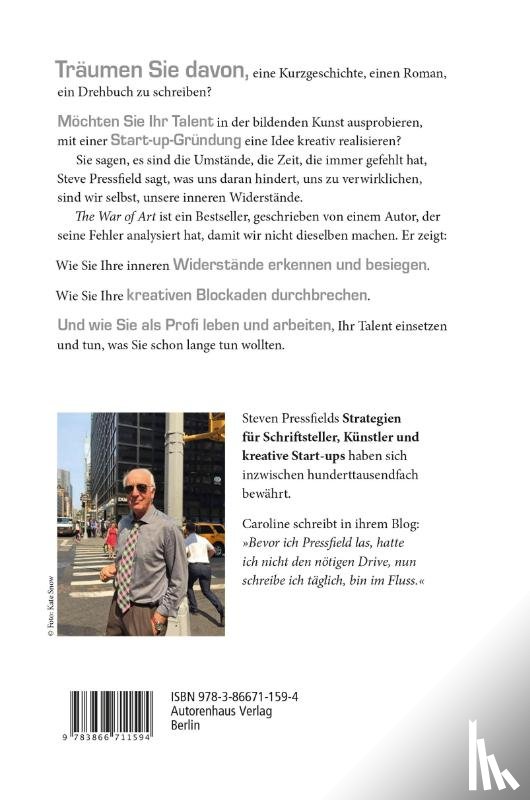 Pressfield, Steven - The War of Art. So durchbrechen Sie innere Blockaden und gewinnen kreative Energie