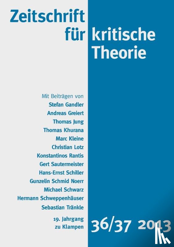  - Zeitschrift für kritische Theorie, Heft 36/37