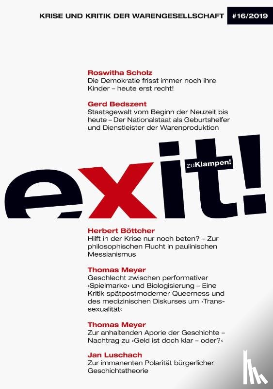  - exit! Krise und Kritik der Warengesellschaft, Heft 16