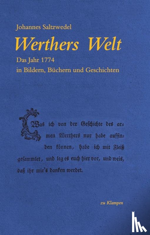 Saltzwedel, Johannes - Werthers Welt