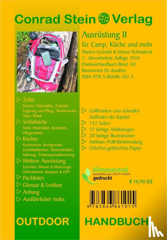 Gründel, Markus, Schinabeck, Johann - Ausrüstung 2 für Camp, Küche und mehr