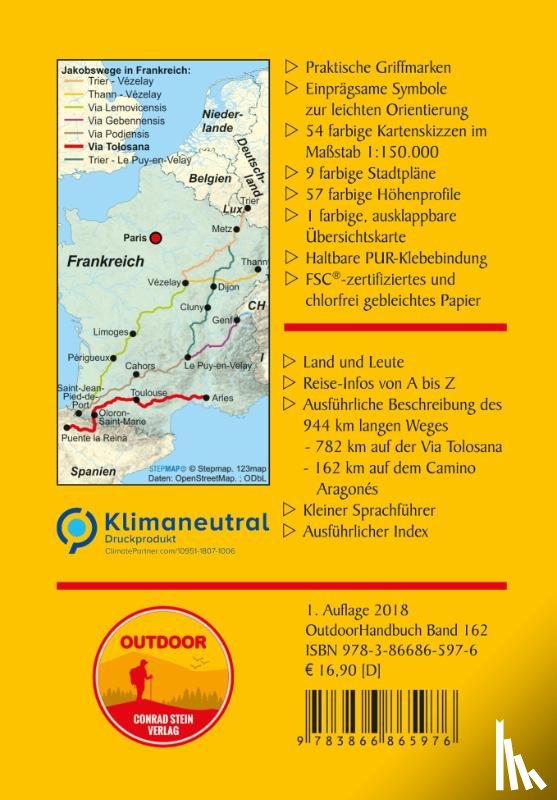 Simon, Martin, Rother, Norbert - Frankreich: Jakobsweg Via Tolosana mit Camino Aragonés, Spanien