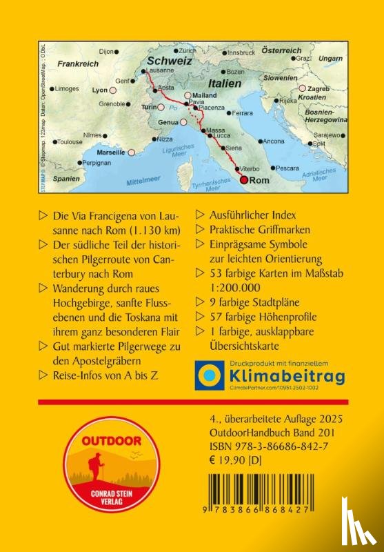 Retterath, Ingrid - Via Francigena von Lausanne nach Rom