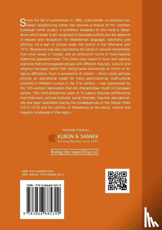 - On Macedonian Matters: from the Partition and Annexation of Macedonia in 1913 to the Present