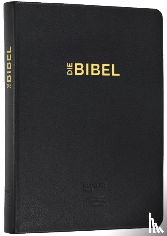  - Schlachter 2000 Bibel - Schreibrandausgabe (flexibler Leder-Umschlag, schwarz)